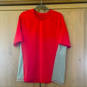 Men’s Lands End orange and grey swim shirt size XL